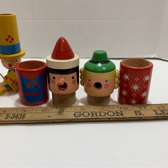 Vintage Wooden Toy Pencil Sharpeners, Pencil and crayon holder - Picture 10 of 16